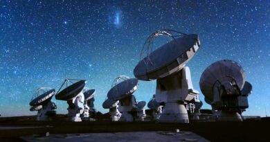 Grandes telescópios observam estrelas no céu notuno