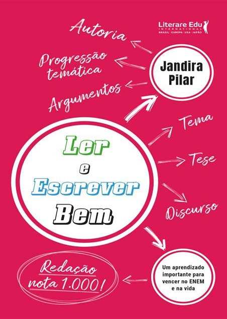 Capa do livro de Jandira Pilar -  Ler e escrever bem no ENEM

