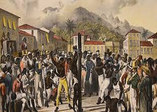 5 de maio é da língua portuguesa - A Escravidão foi um dos piores erros cometidos pelos colonizadores. Escravos sendo castigado no pelourinho.