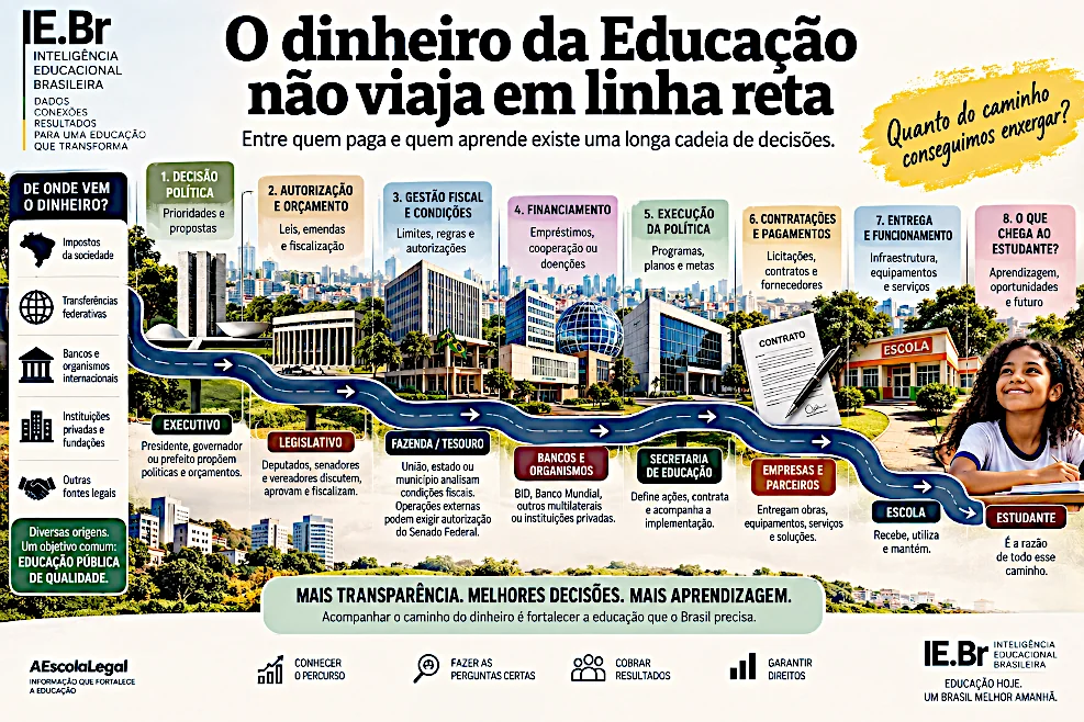 Dinheiro da Educação não viaja em linha reta